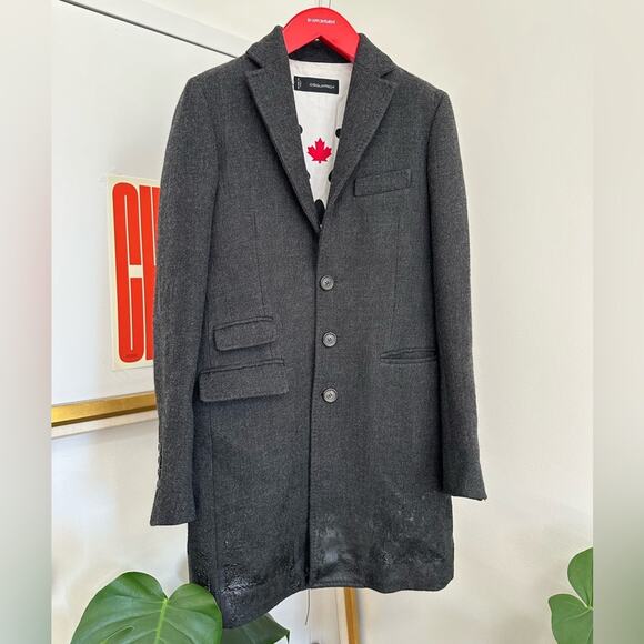 Dsquard Jason mask wool coat - Picture 3 of 12